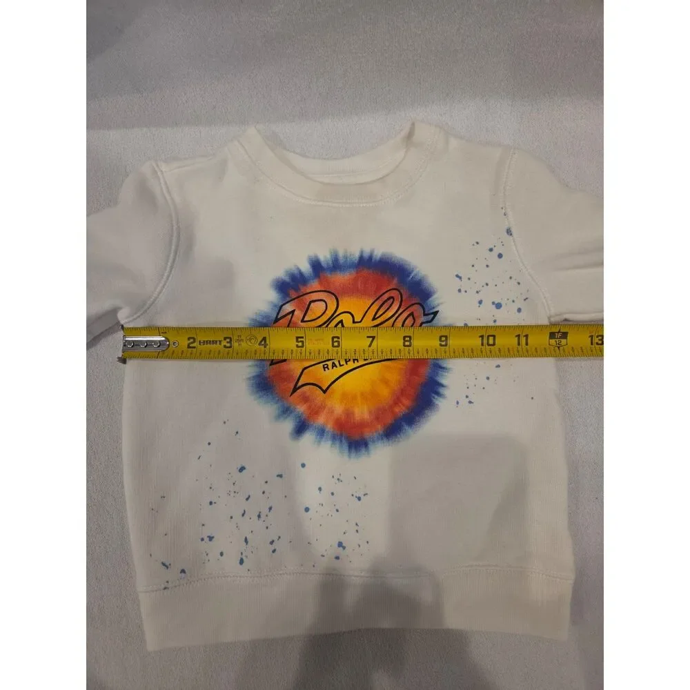 Polo Ralph Lauren Baby 12M Tie Dye Logo Fleece Crewneck Sweatshirt Unisex
